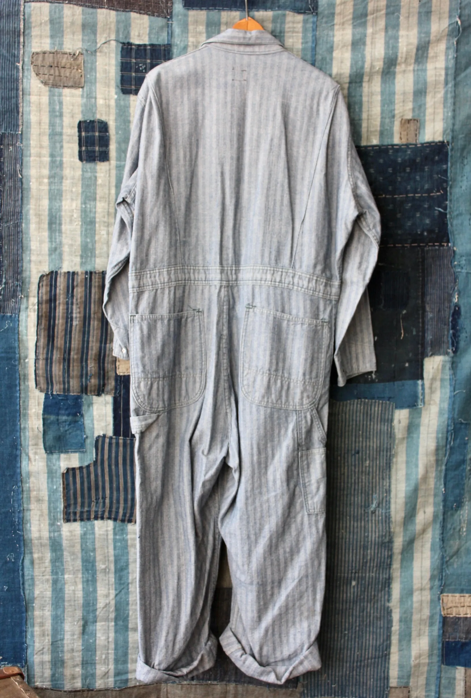 HF178 Vintage Blue Bell Herringbone Coverall selected by The Highlands Foundry
