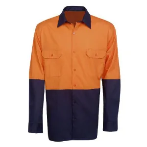 Hi Vis Cotton Twill Shirt Long Sleeve - Day Use