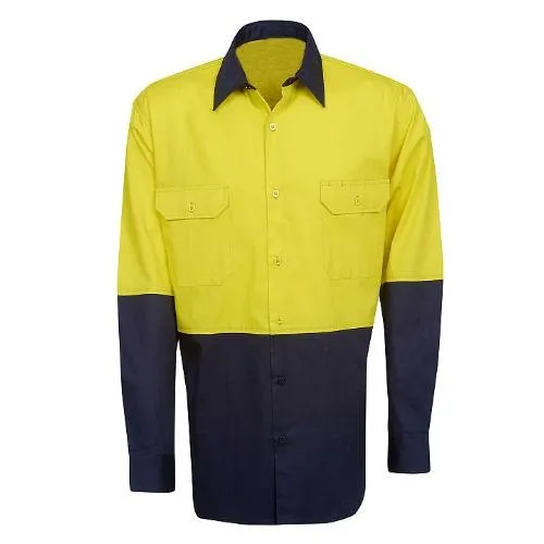 Hi Vis Cotton Twill Shirt Long Sleeve - Day Use