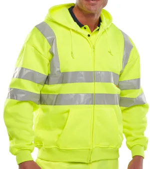 Hi-Vis Hooded Sweatshirt with Full Zip (BSHSSENSY)