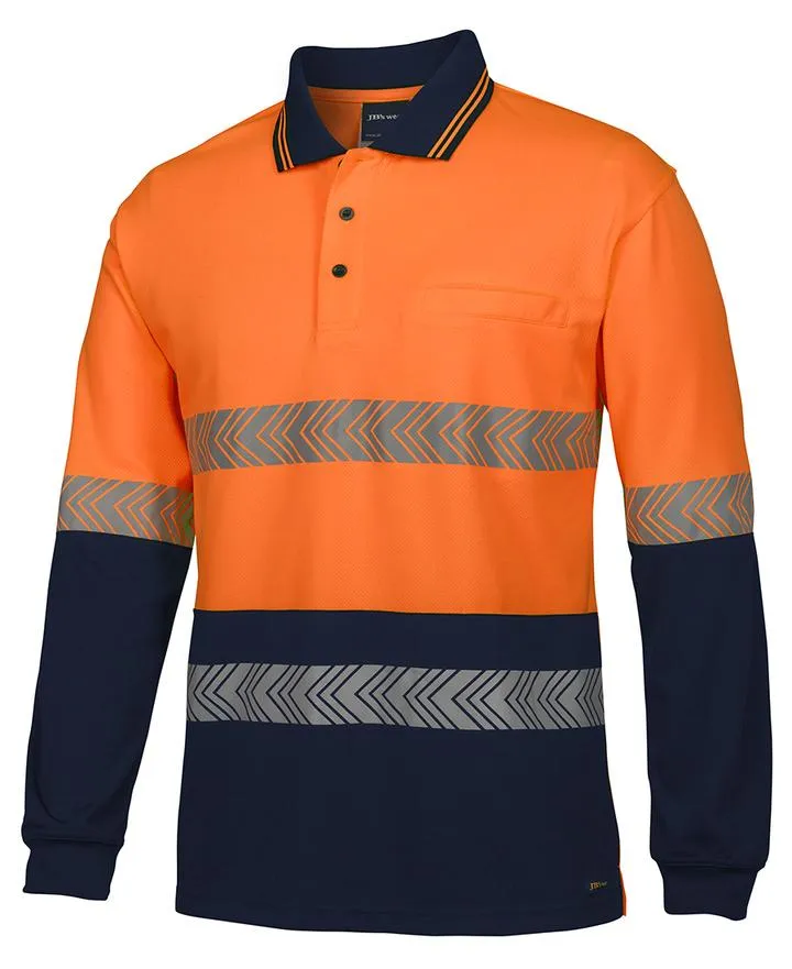 Hi Vis L/S Segmented Tape Polo 6HLST