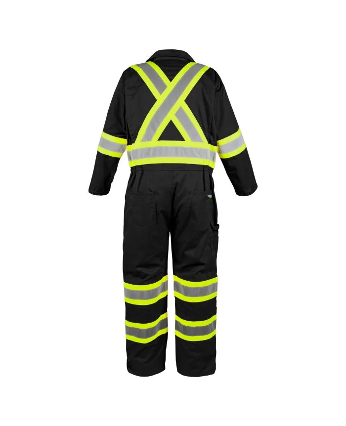 Hi-Vis Unlined Coverall for Safety and Performance - Durable, Breathable, Flexible Workwear for Professionals in Low-Light Conditions