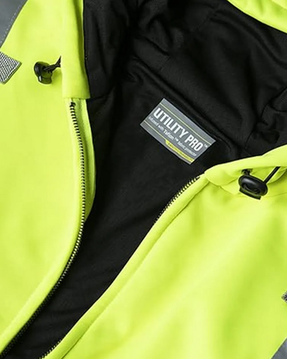 High-Vis Polyamide Hi-Vis Hooded Soft Shell Jacket - UHV425