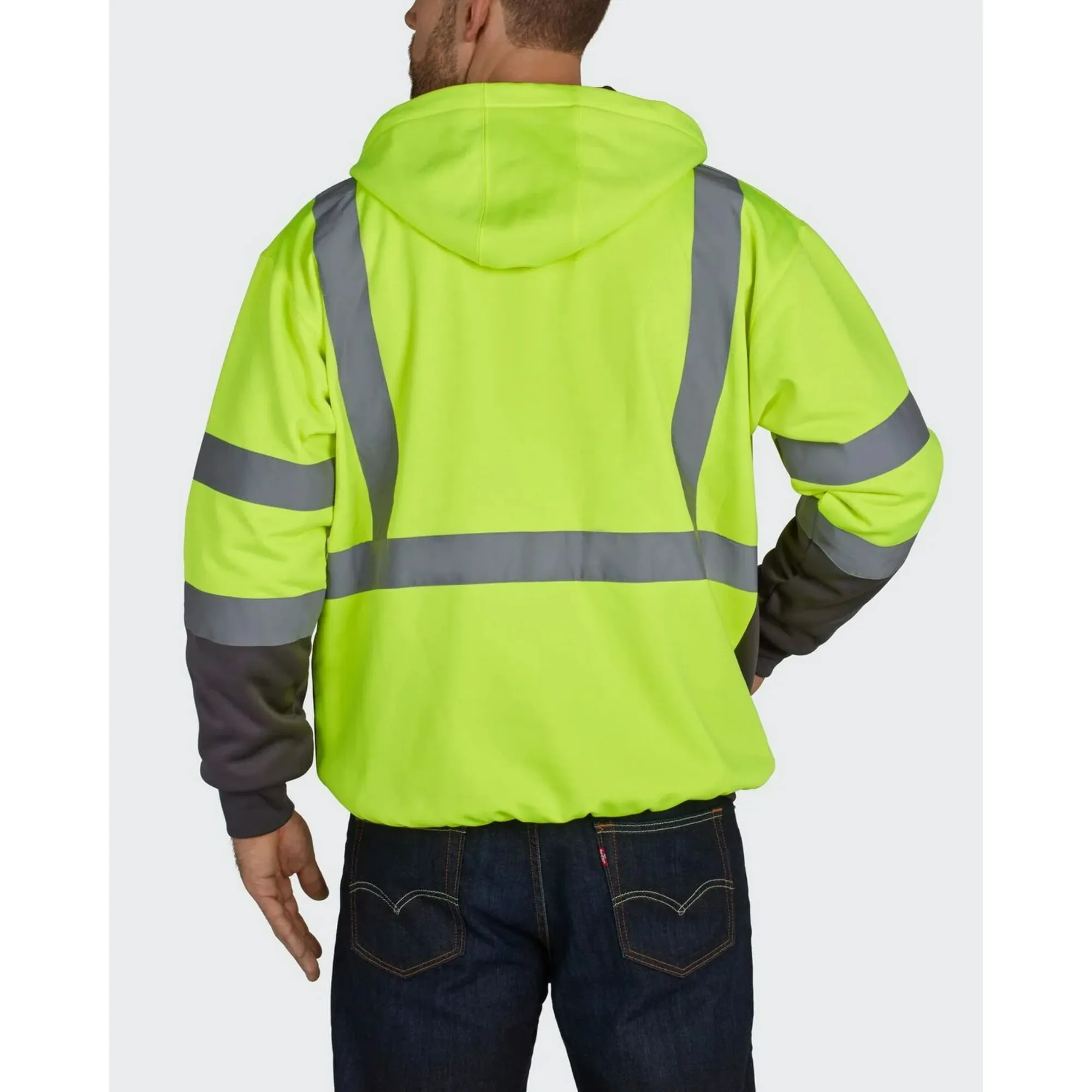 High-Vis Polyamide Hi-Vis Hooded Soft Shell Jacket - UHV425