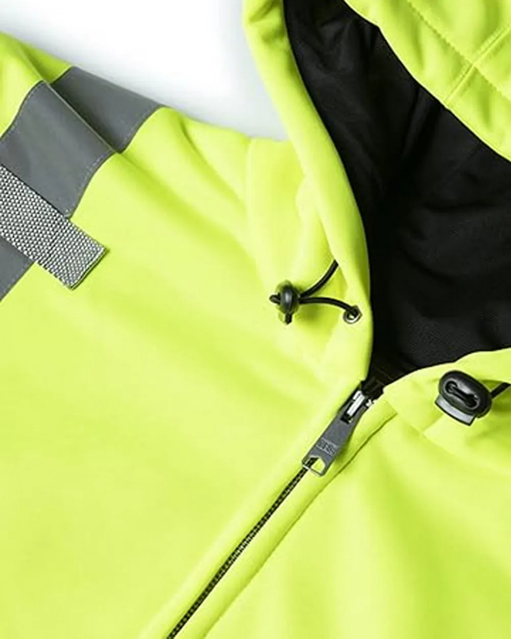 High-Vis Polyamide Hi-Vis Hooded Soft Shell Jacket - UHV425