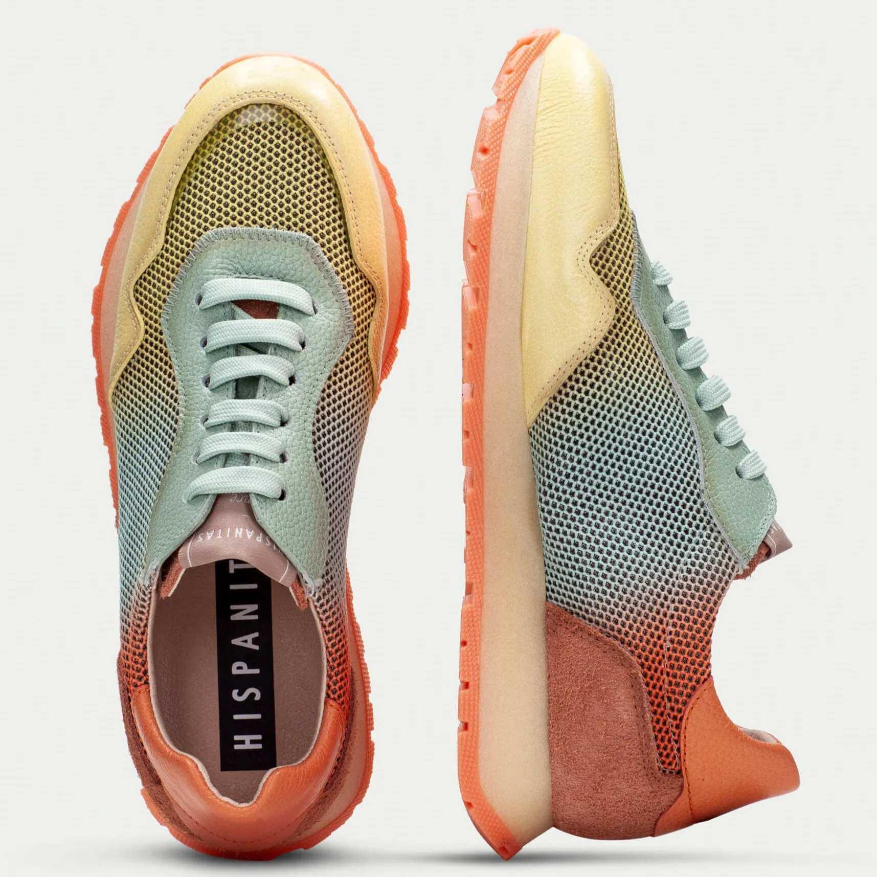 Hispanitas Yellow Leather Sporty Sneakers