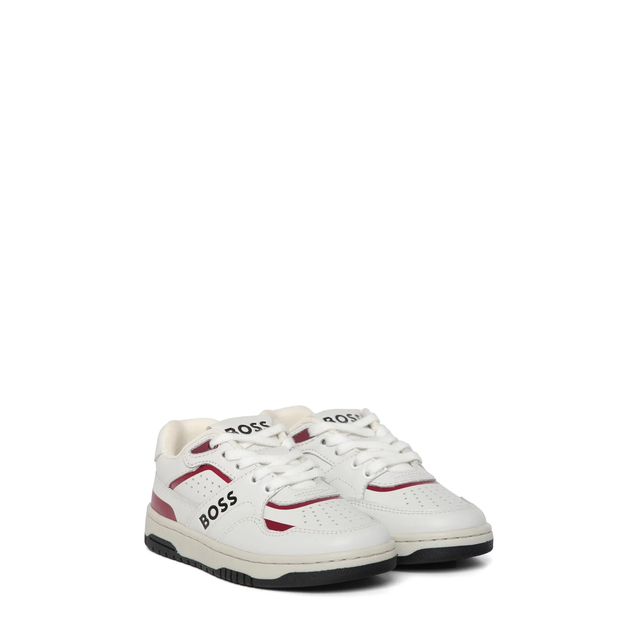 Hugo Boss Kids Lace-Up Leather Retro Sneakers