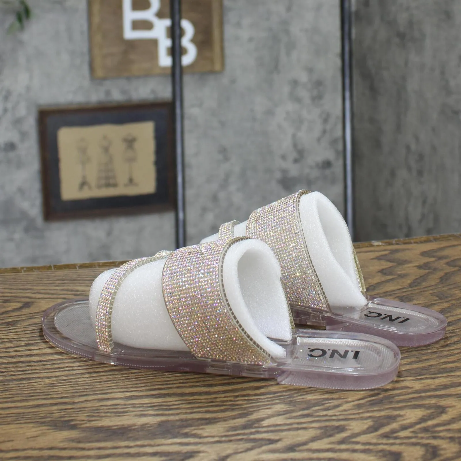 Inc International Concepts Women's Gianolo Jelly Sandals Crystal White 8M