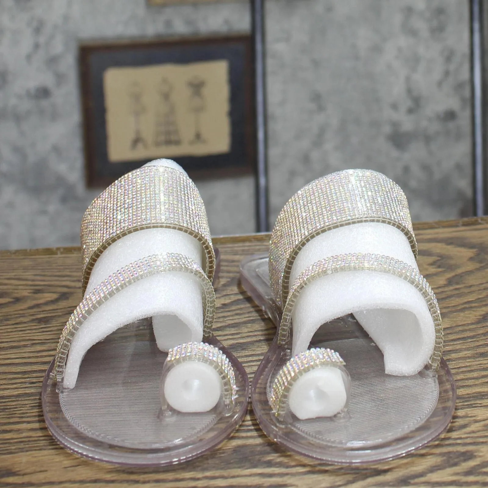 Inc International Concepts Women's Gianolo Jelly Sandals Crystal White 8M