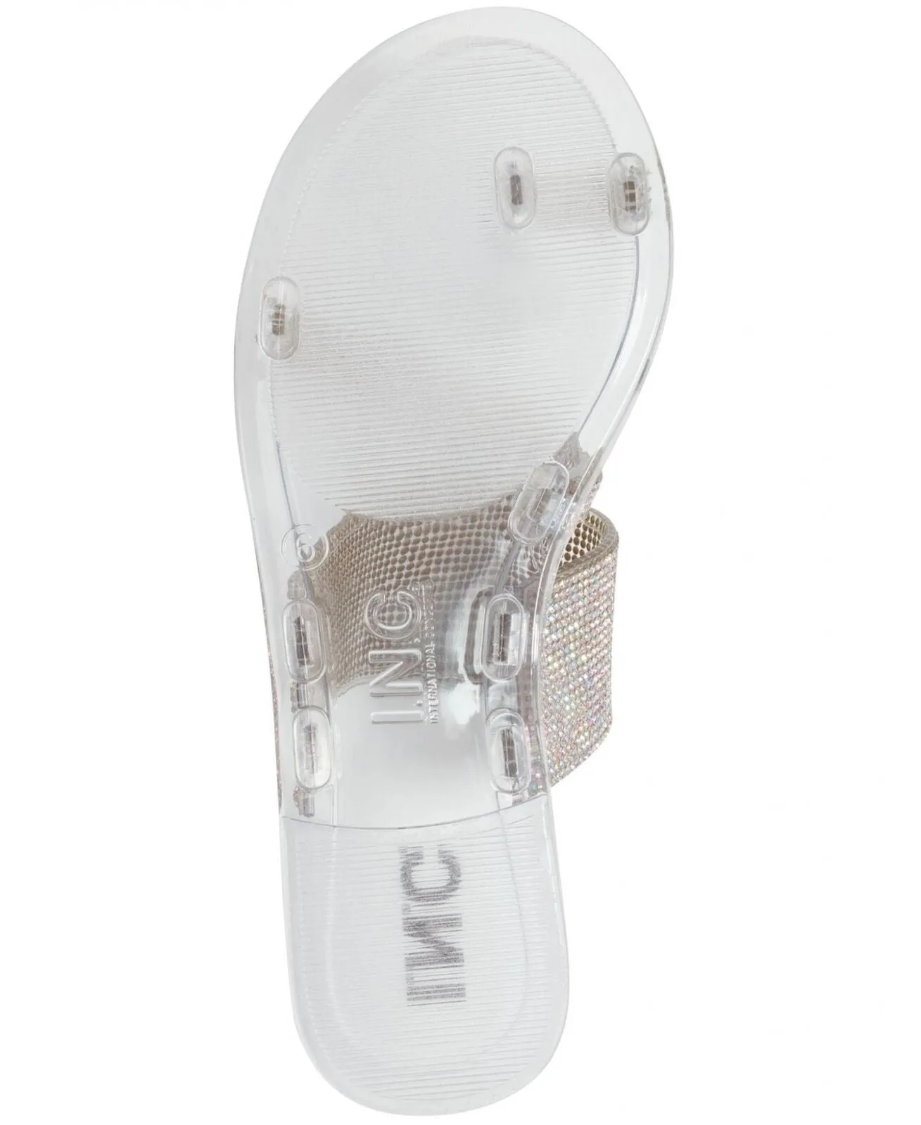Inc International Concepts Women's Gianolo Jelly Sandals Crystal White 8M