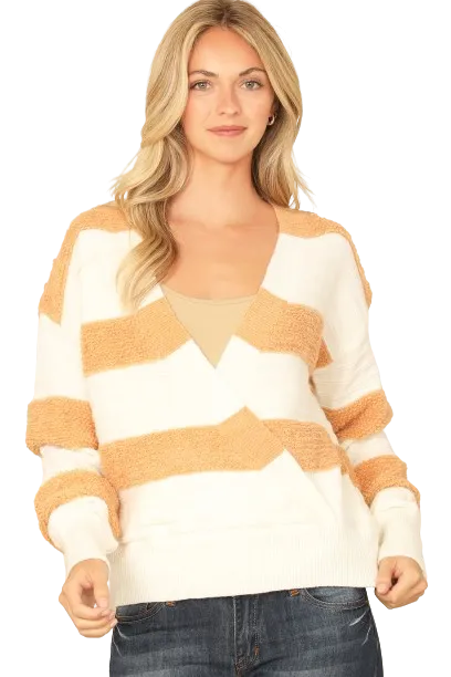 Ivory Camel Wrap Knitted Sweater - Pack of 6