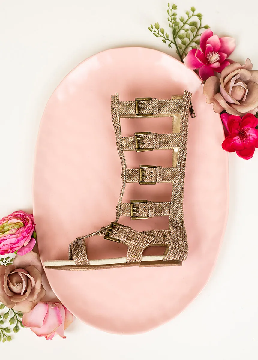 Jayla Gladiator in Gold Metallic