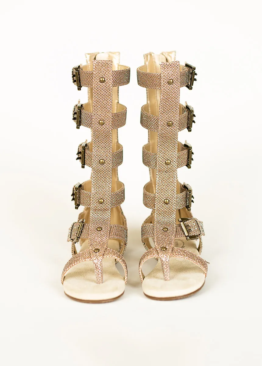 Jayla Gladiator in Gold Metallic