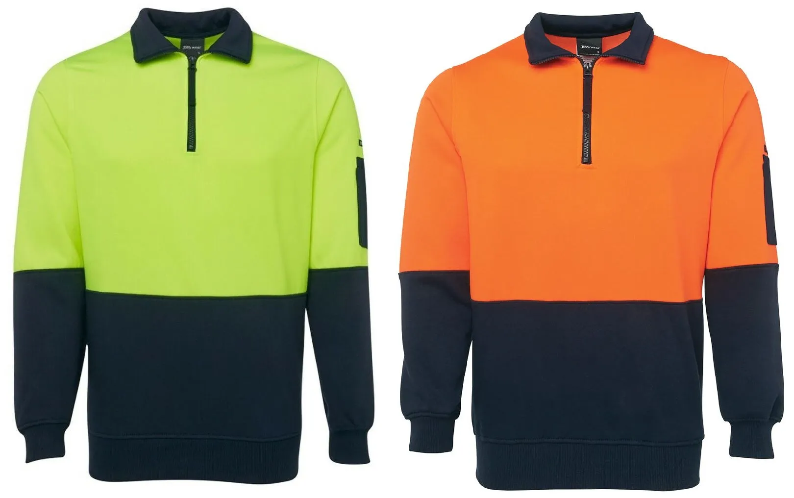 JBs Hi Vis 1/2 Zip Fleecy