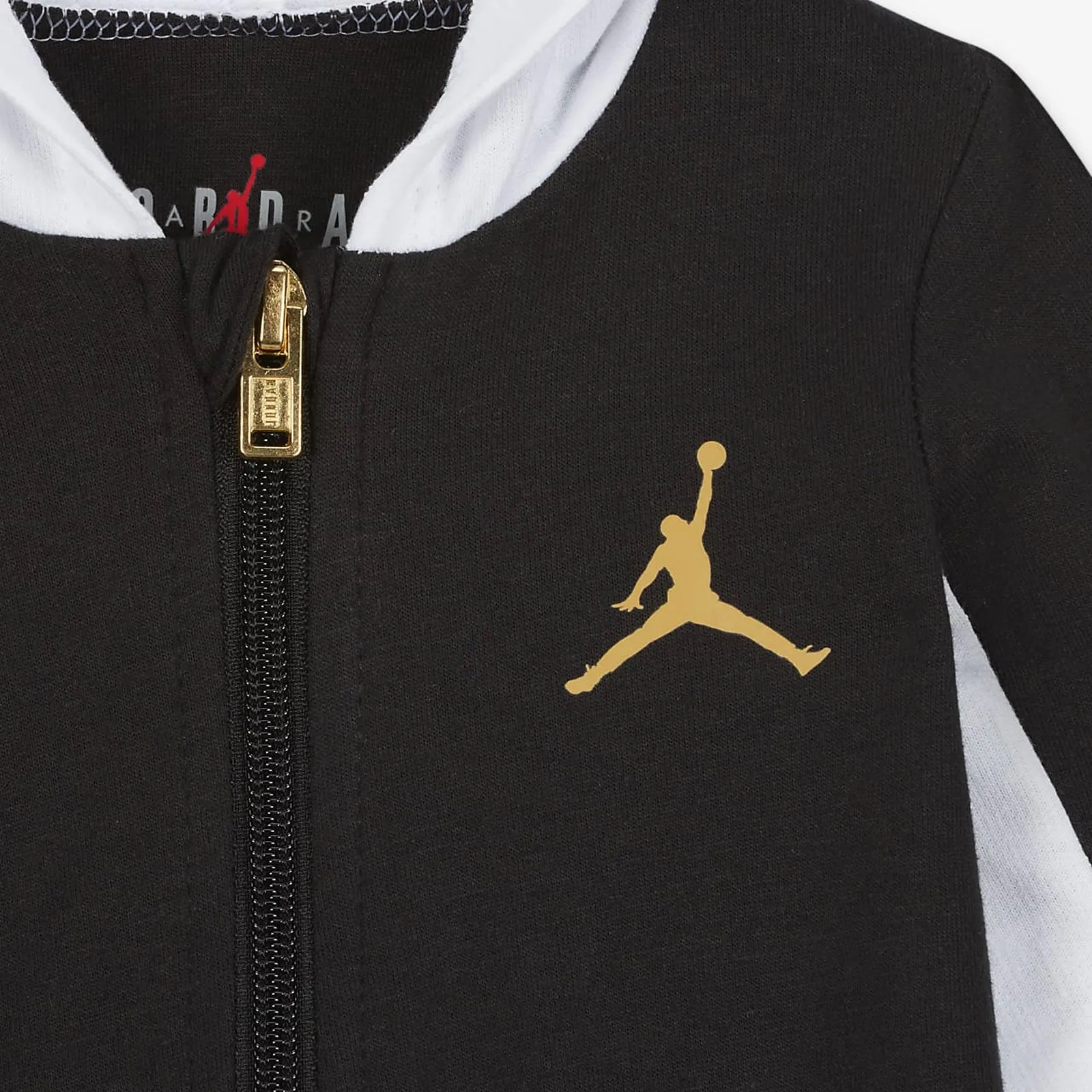 Jordan Jumpman Holiday Shine Hooded Infant Coveralls - Black