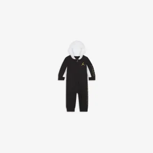 Jordan Jumpman Holiday Shine Hooded Infant Coveralls - Black