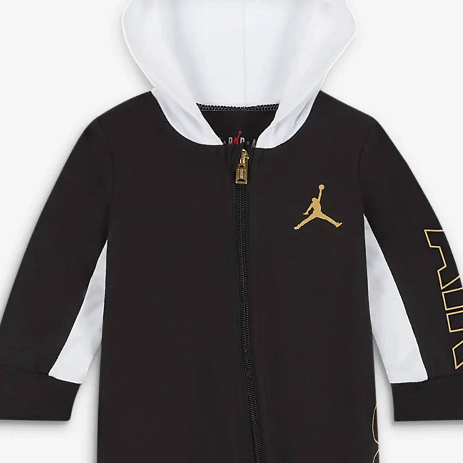 Jordan Jumpman Holiday Shine Hooded Infant Coveralls - Black