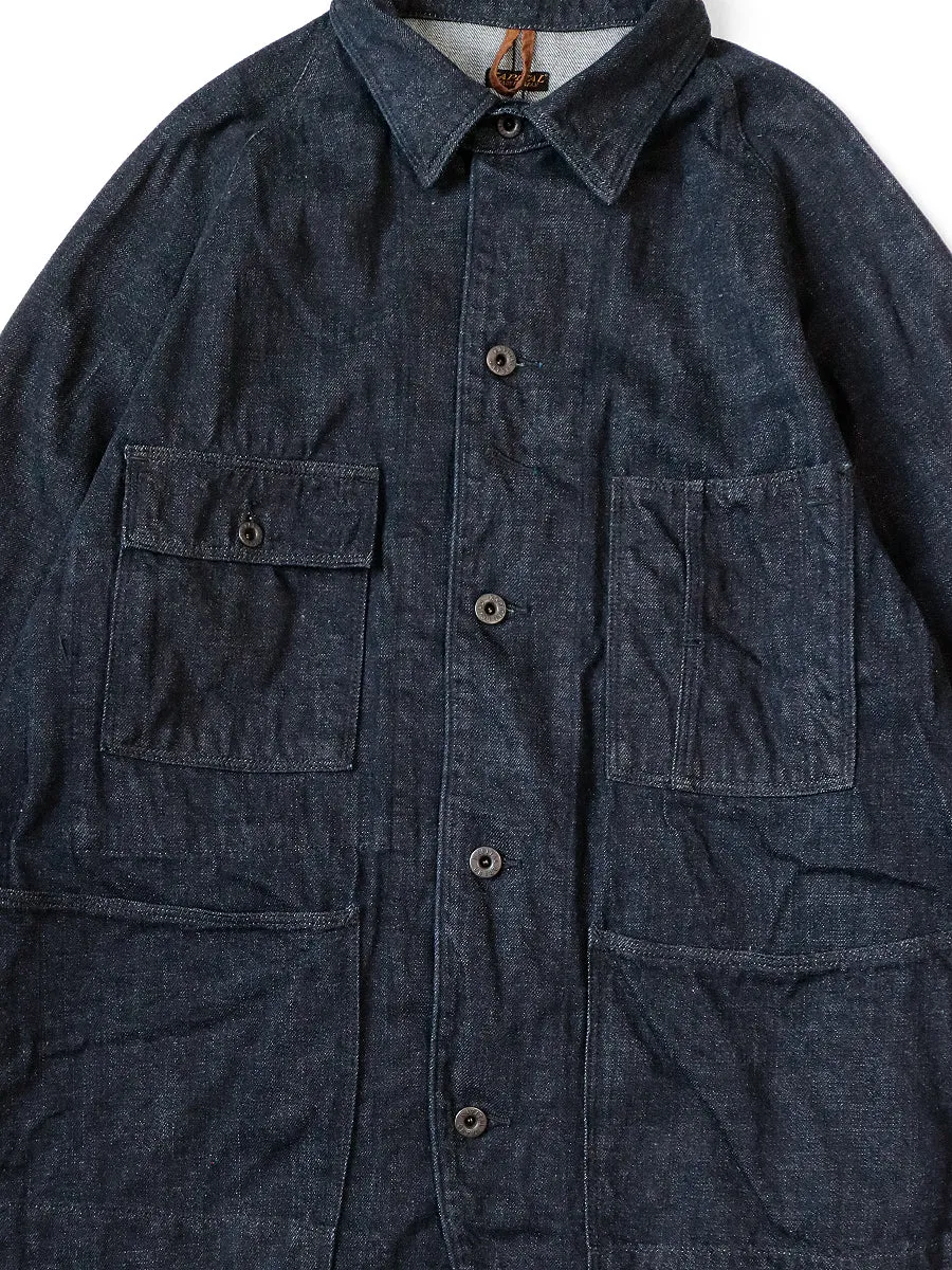 Kapital 12oz Denim Cactus Coverall (Black Thread Ver.) - Indigo