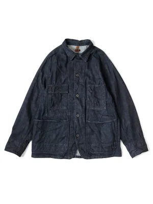 Kapital 12oz Denim Cactus Coverall (Black Thread Ver.) - Indigo