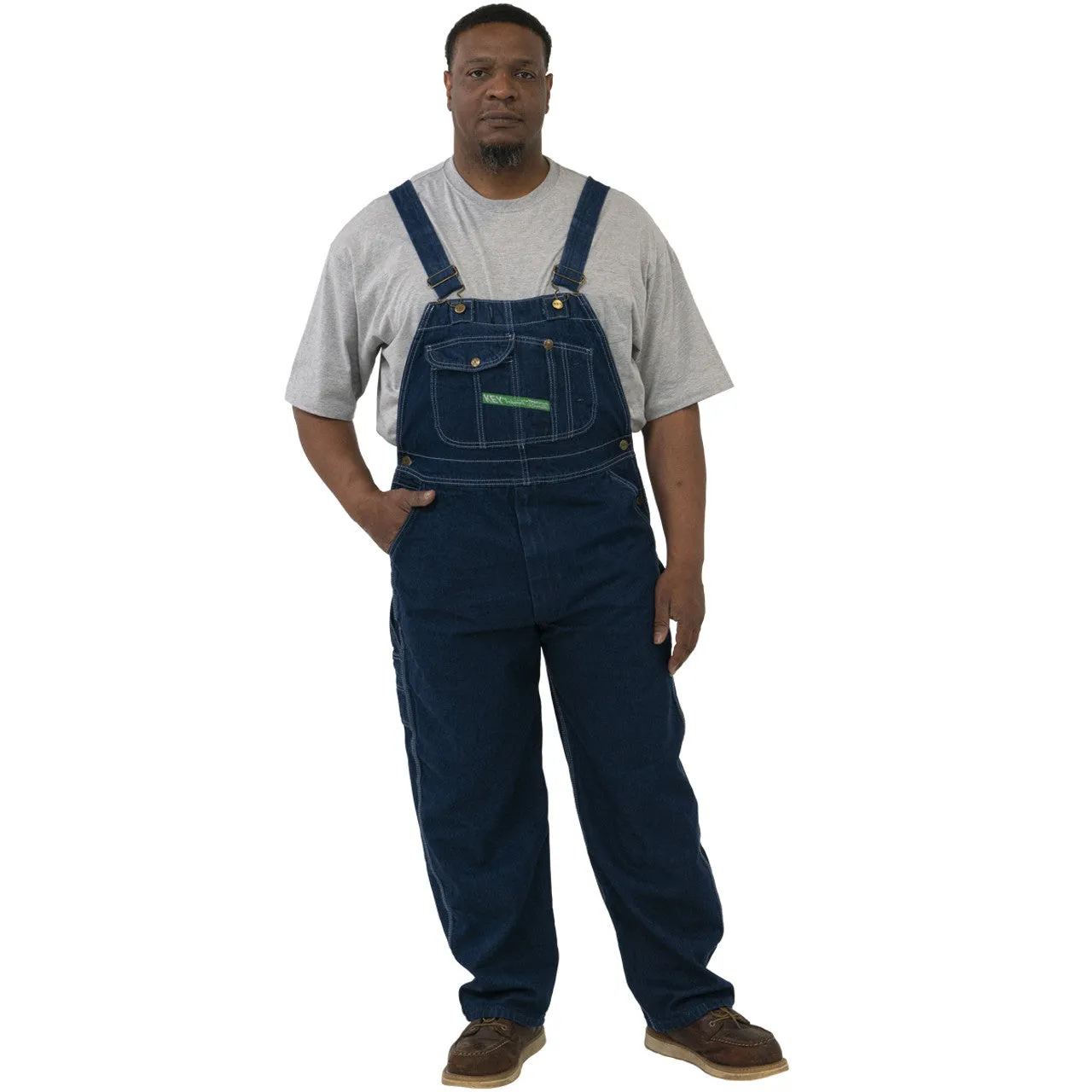 Key Washed Denim Bib Overall - 273.43