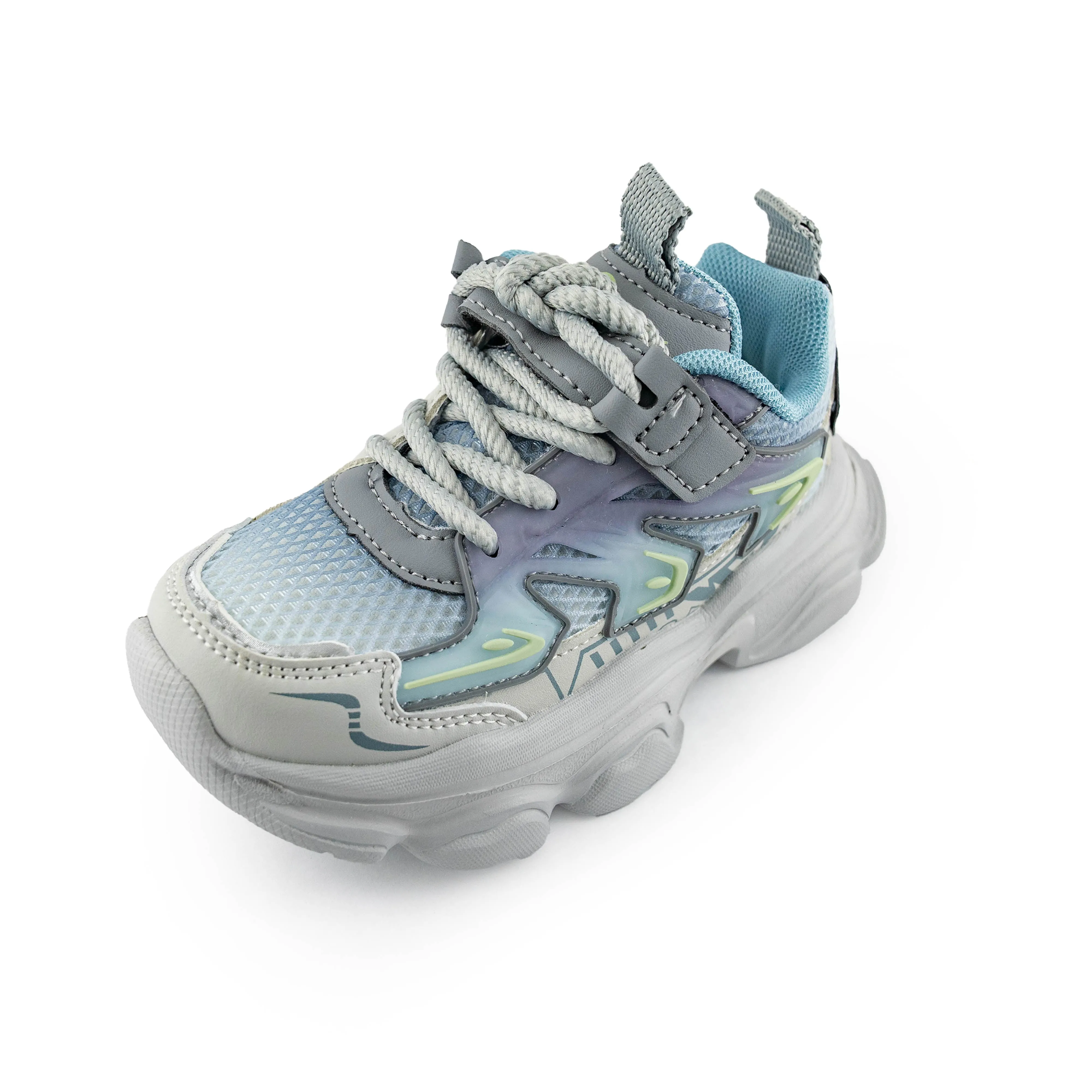 Kids' Chunky Sneakers – Stylish & Comfortable Sport Shoes - A6820 Gray