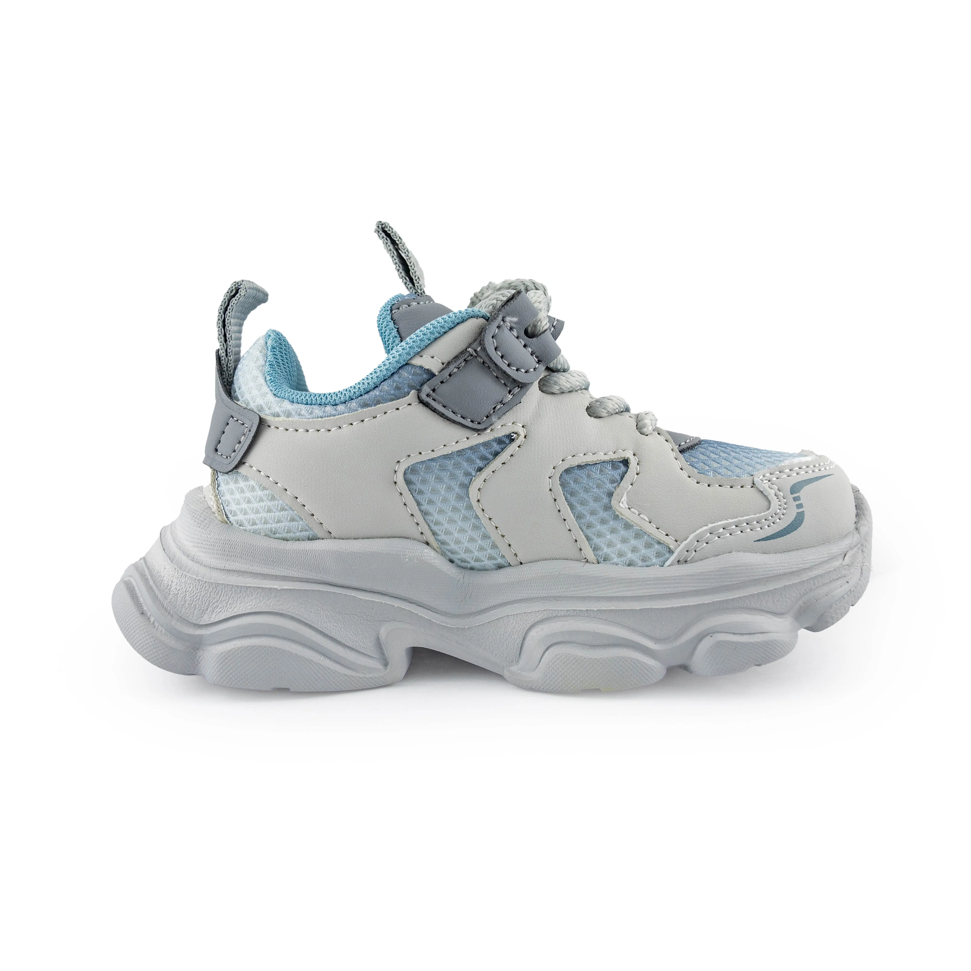 Kids' Chunky Sneakers – Stylish & Comfortable Sport Shoes - A6820 Gray