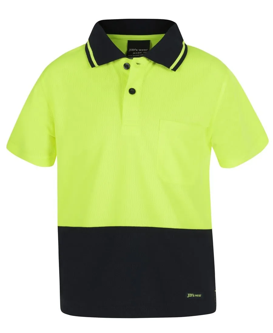 KIDS HI VIS TRADITIONAL POLO   6HVNC