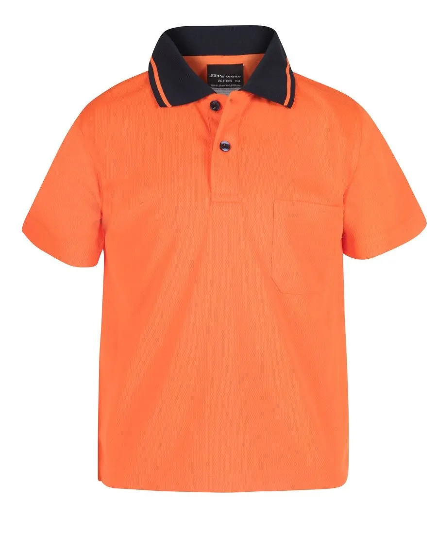 KIDS HI VIS TRADITIONAL POLO   6HVNC