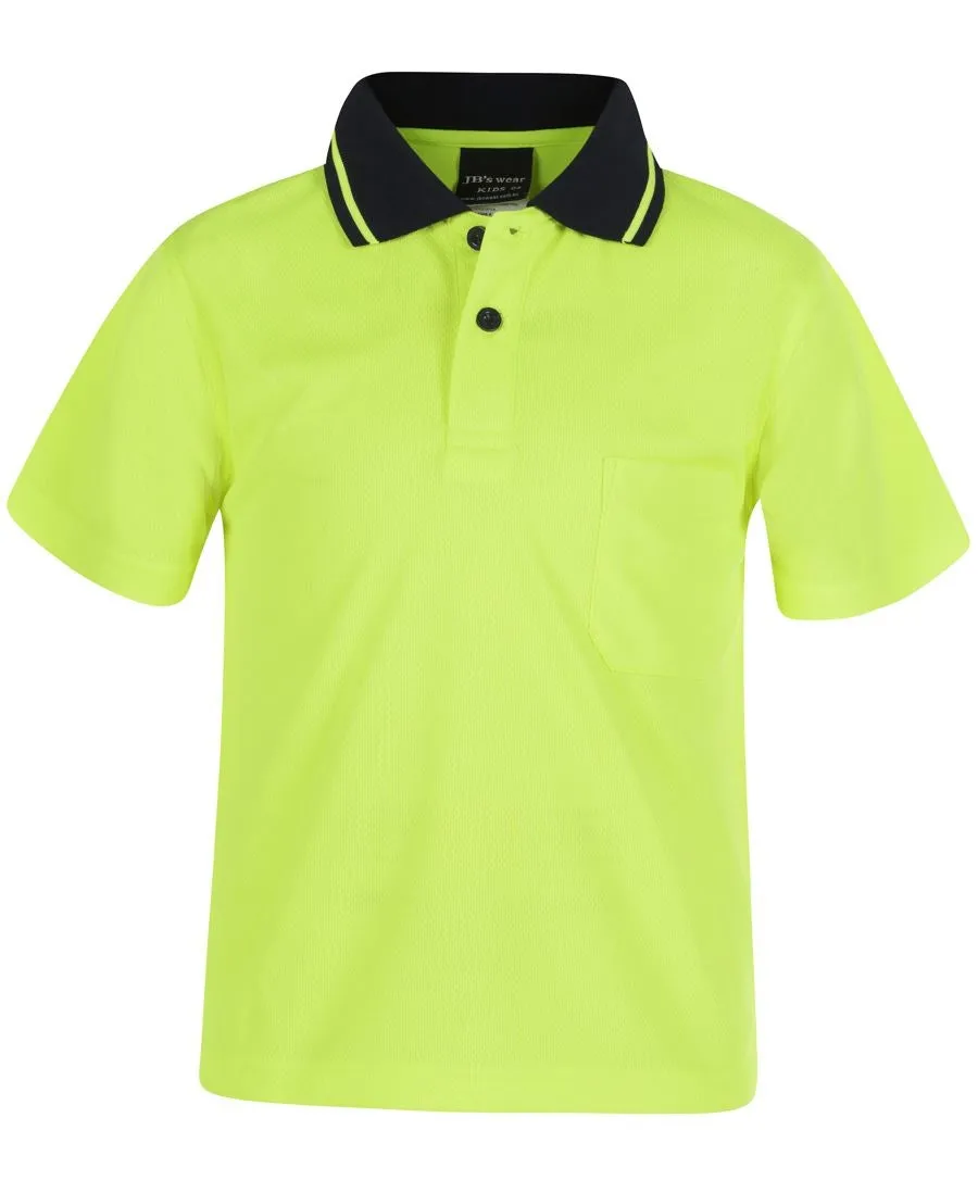 KIDS HI VIS TRADITIONAL POLO   6HVNC