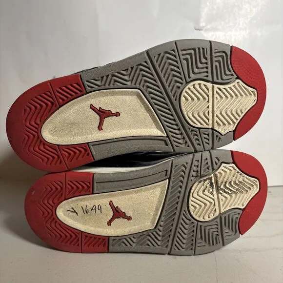 Kids Nike Air Jordan 4 Retro PS Bred Reimagined Sneakers 11.5C - BQ7669 006