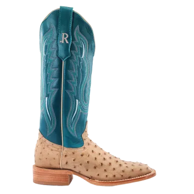 LADIES SAND FULL QUILL OSTRICH R WATSON BOOTS