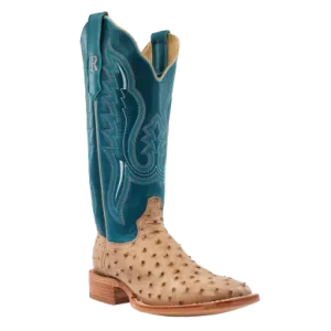 LADIES SAND FULL QUILL OSTRICH R WATSON BOOTS