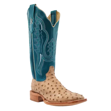 LADIES SAND FULL QUILL OSTRICH R WATSON BOOTS
