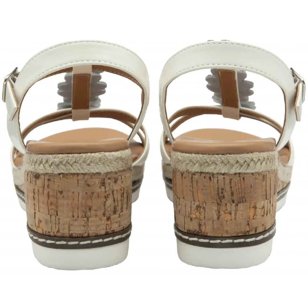 Lotus Letica White Sandals