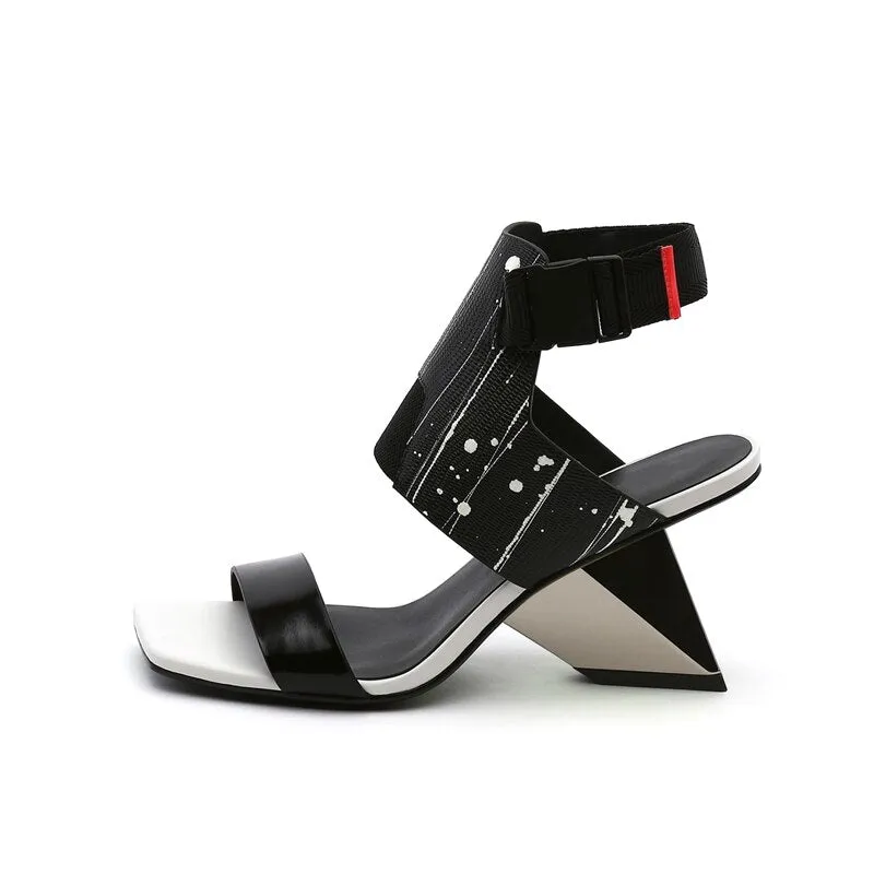 Louisa Color Patchwork Gladiator Sandals - 4 Colors