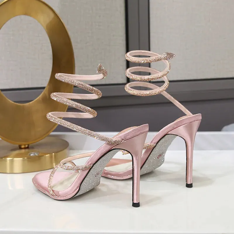 Luxury Crystal Gladiator Sandals