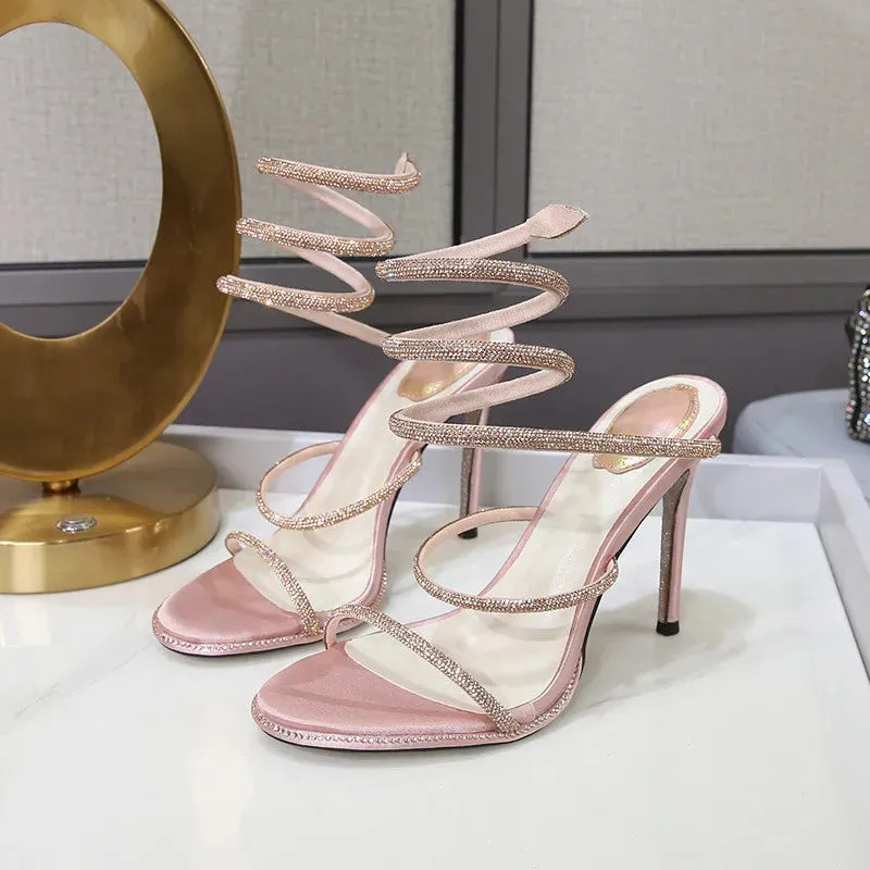 Luxury Crystal Gladiator Sandals