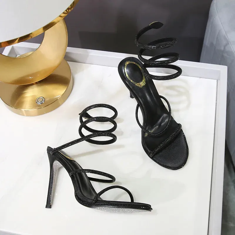 Luxury Crystal Gladiator Sandals