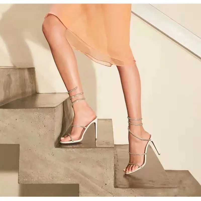 Luxury Crystal Gladiator Sandals