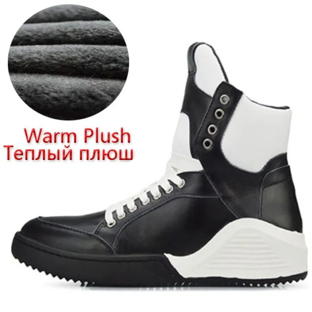 Man  Black White Retro Sneakers