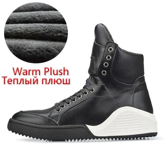 Man  Black White Retro Sneakers