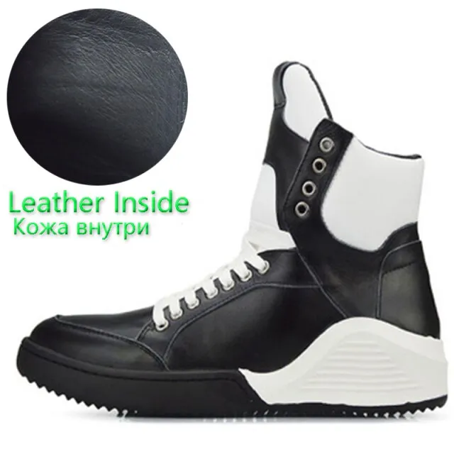 Man  Black White Retro Sneakers