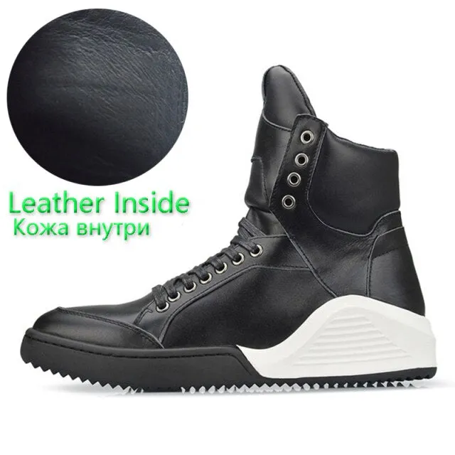 Man  Black White Retro Sneakers