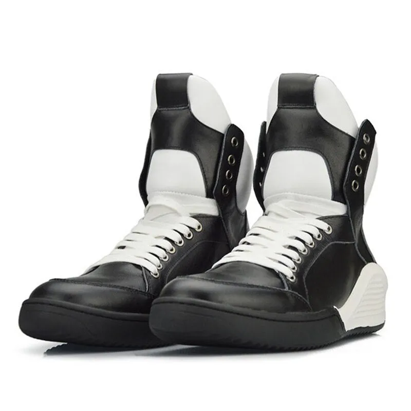 Man  Black White Retro Sneakers