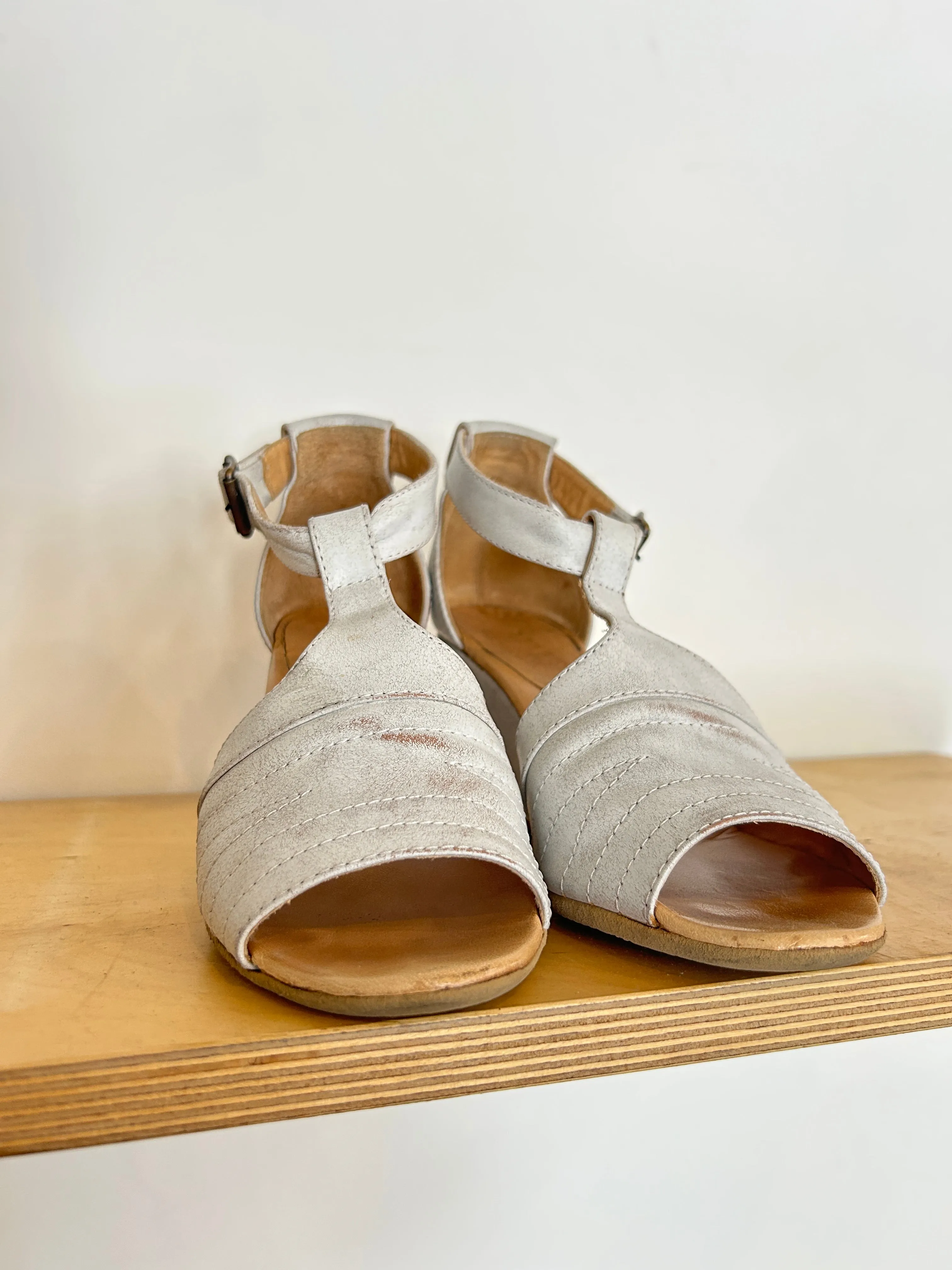 Margiela MM6 White Wedge Sandals