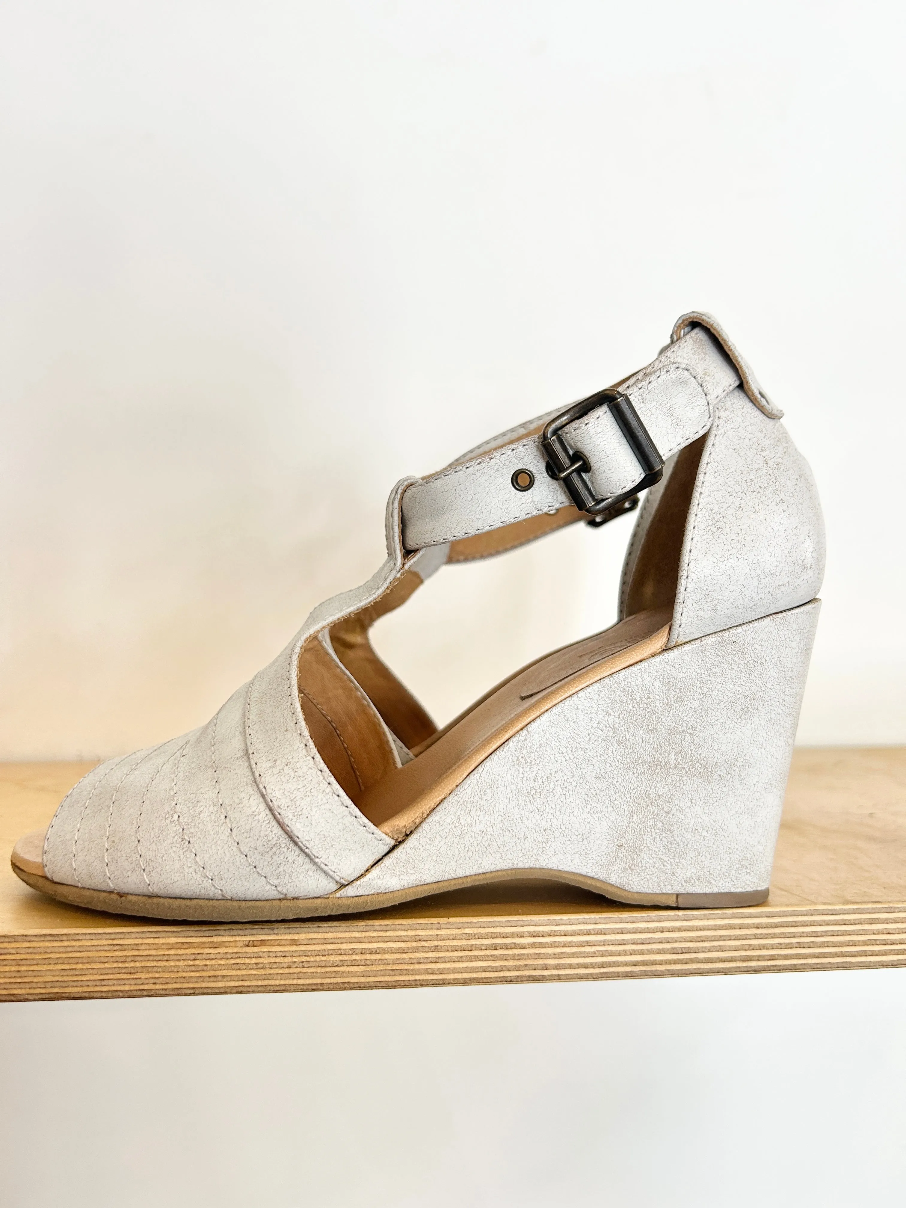 Margiela MM6 White Wedge Sandals