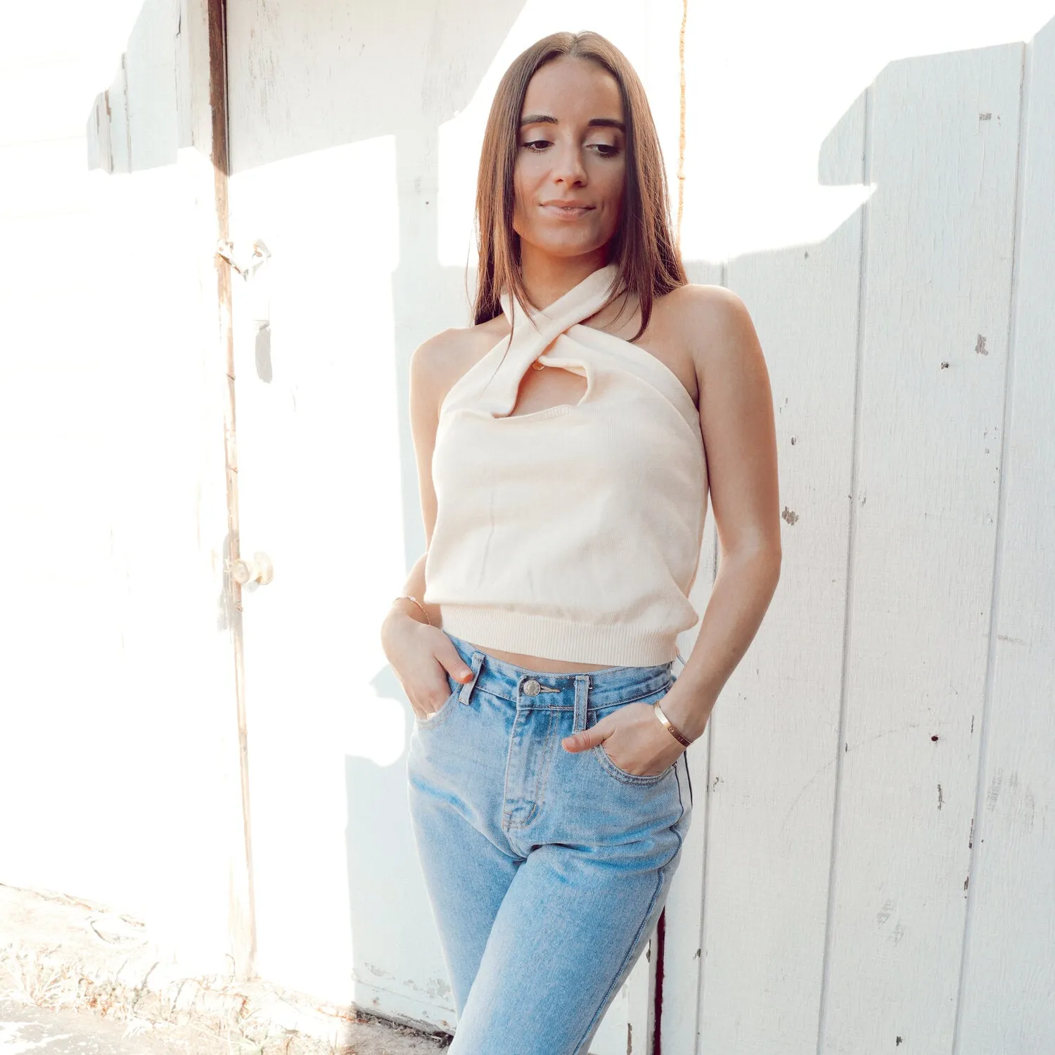 Marissa Peach Halter Top