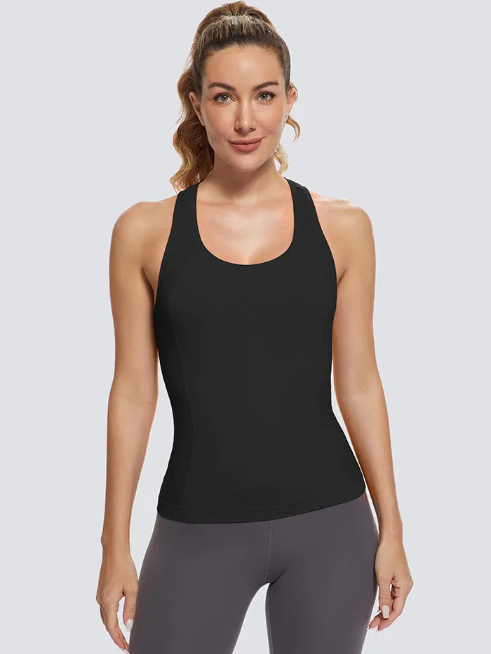 MATHCAT Women Racerback Seamless Running Tank Tops Workout Tops