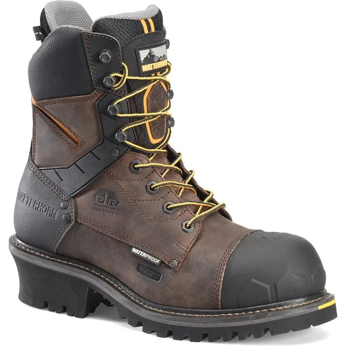 Matterhorn Men's Pr Steadfast 8" Waterproof Composite Toe Logger Work Boot -Brown- MT2558