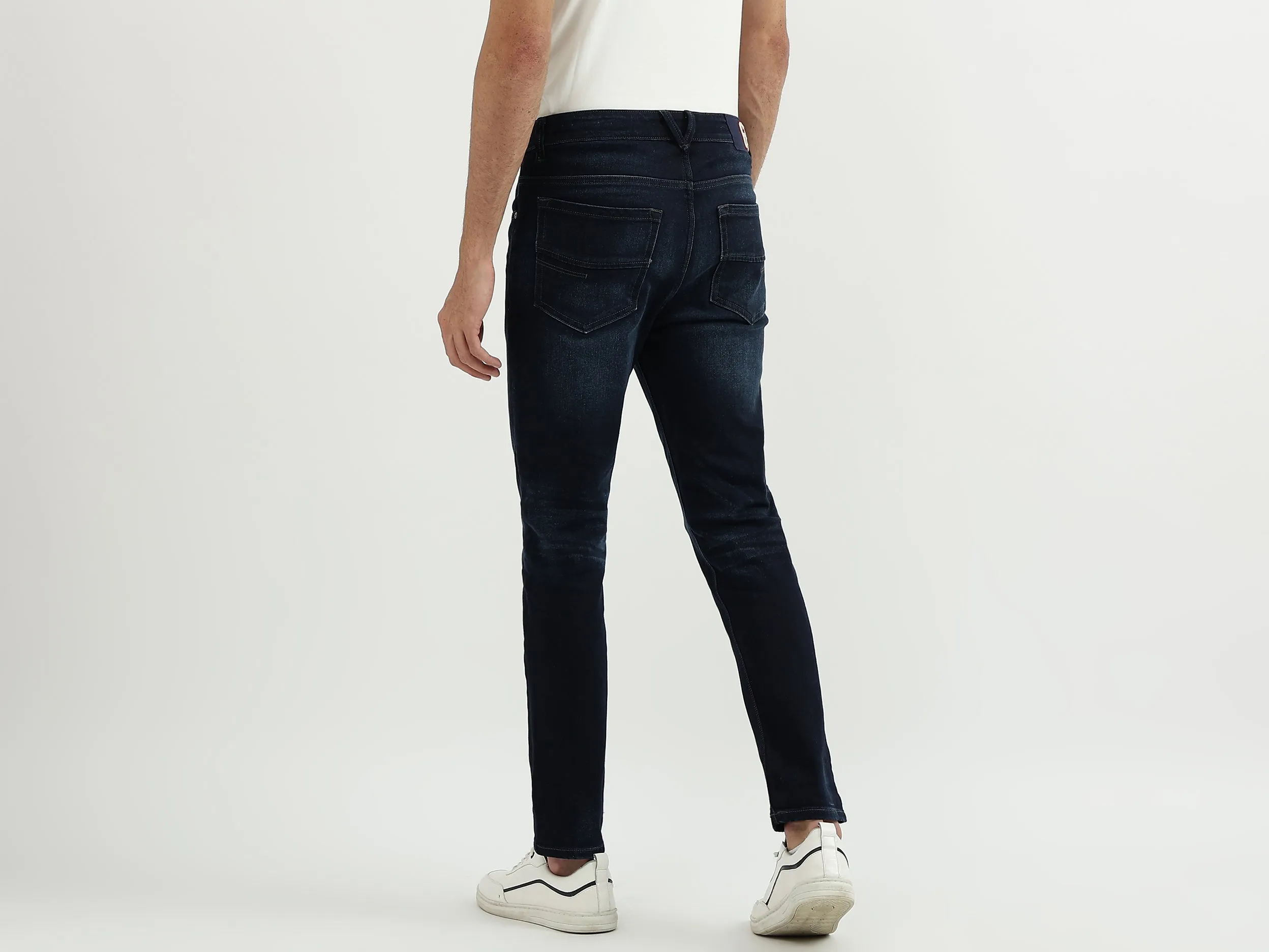 Men Solid Low Crotch Jeans